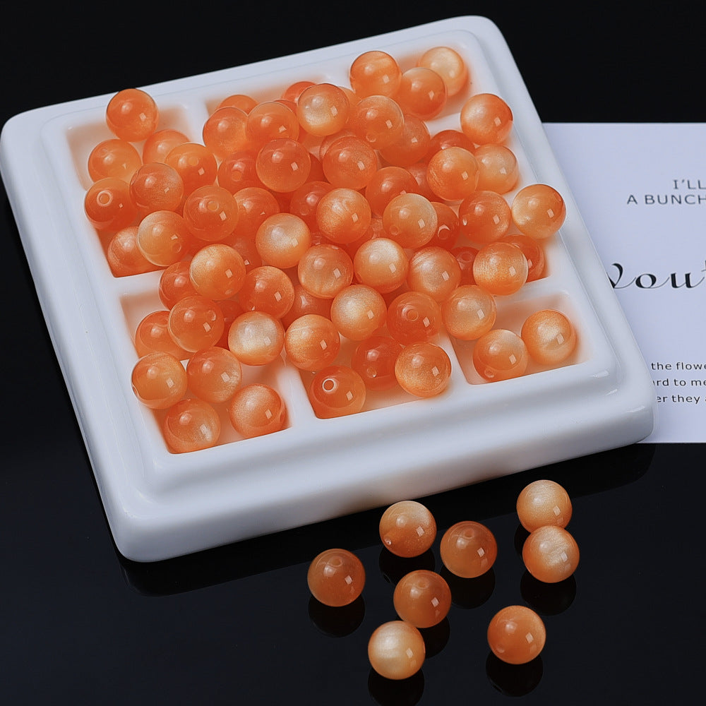 Two-color gilded cat's eye imitation starry sky quicksand round beads