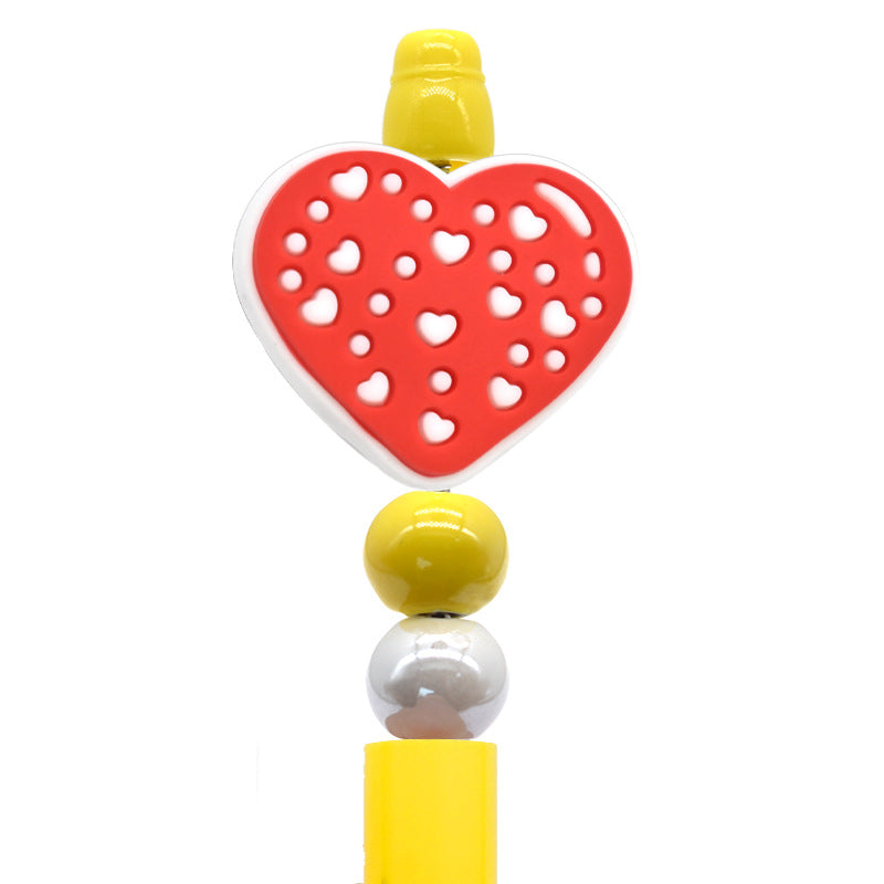 Heart Silicone Focus Beads Silicone Focus Beads