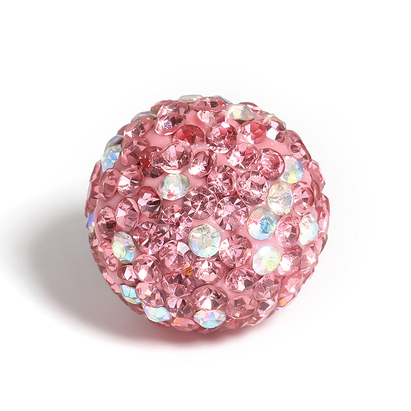 16mm Colored Rhinestone Soft Clay Beads