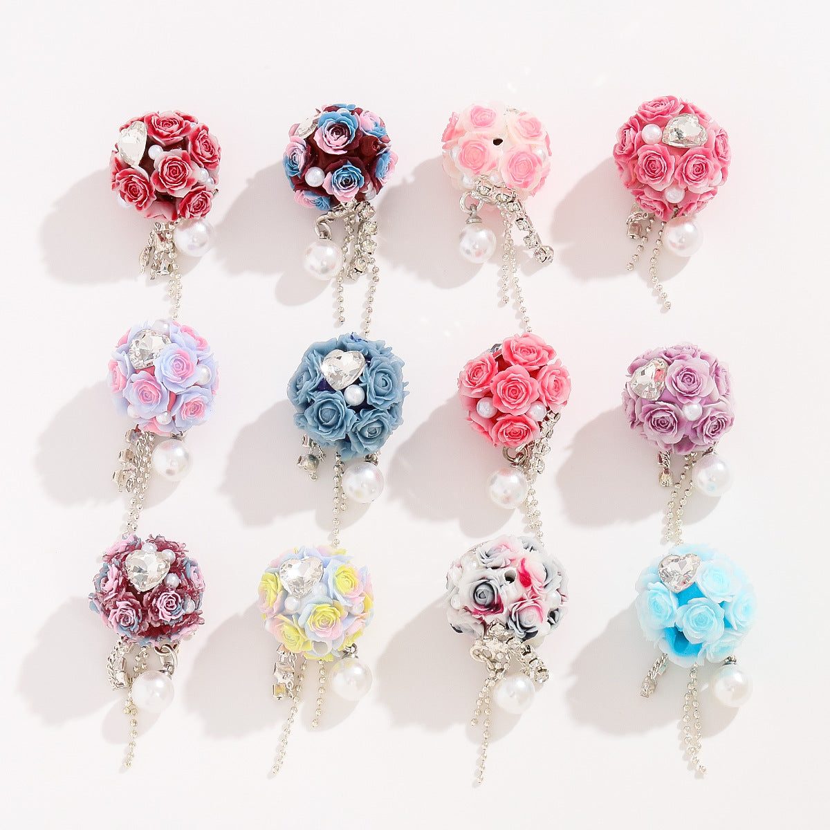 Rose Pearl Tassel Flower Ball Fancy Beads