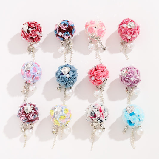 Rose Pearl Tassel Flower Ball Fancy Beads