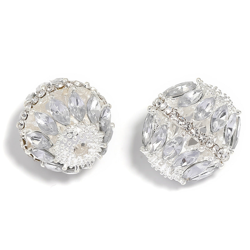 5 Pcs Alloy Hollow Drill Ball Fancy Beads