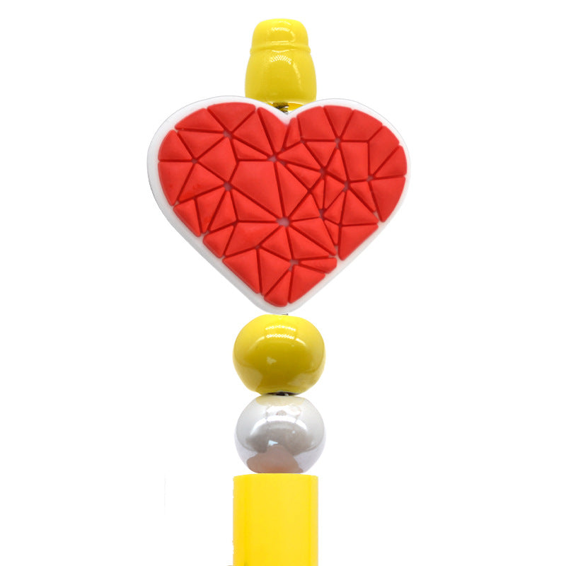 Heart Silicone Focus Beads Silicone Focus Beads