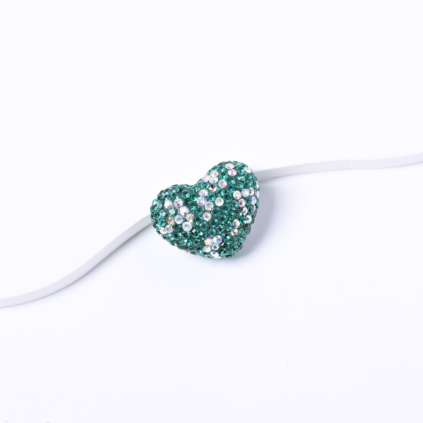 19X24MM Polymer Clay Heart-Shaped Diamond Ball Clay Beads