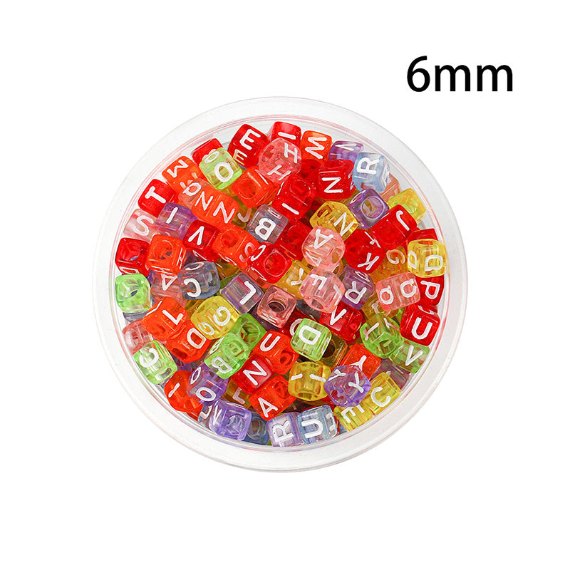 50 kinds Acrylic scattered beads English letters