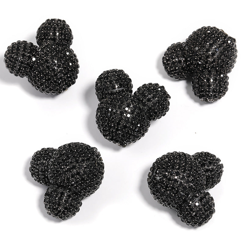 5 pcs Colorful Mickey Head Rhinestone Fancy beads