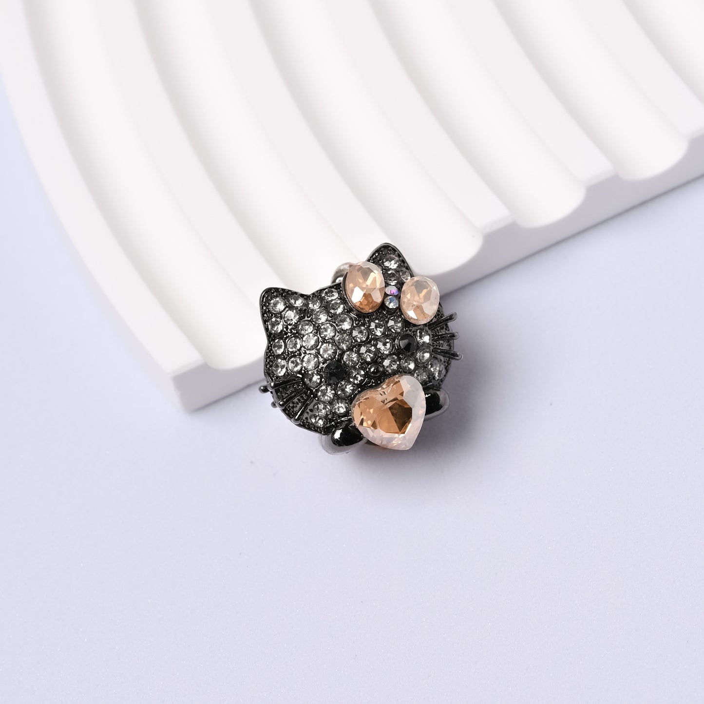 5 pcs Kitty Cat Bead with Straight Hole Fancy Beads