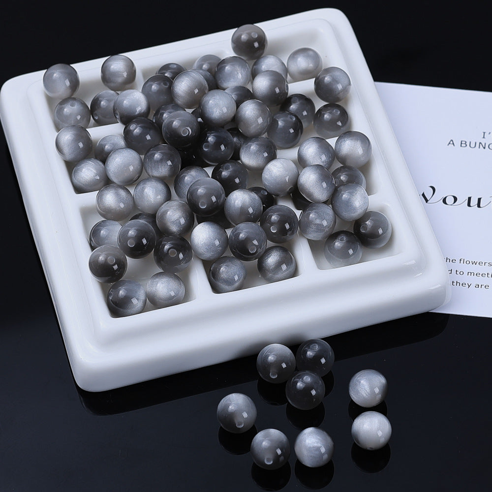 Two-color gilded cat's eye imitation starry sky quicksand round beads
