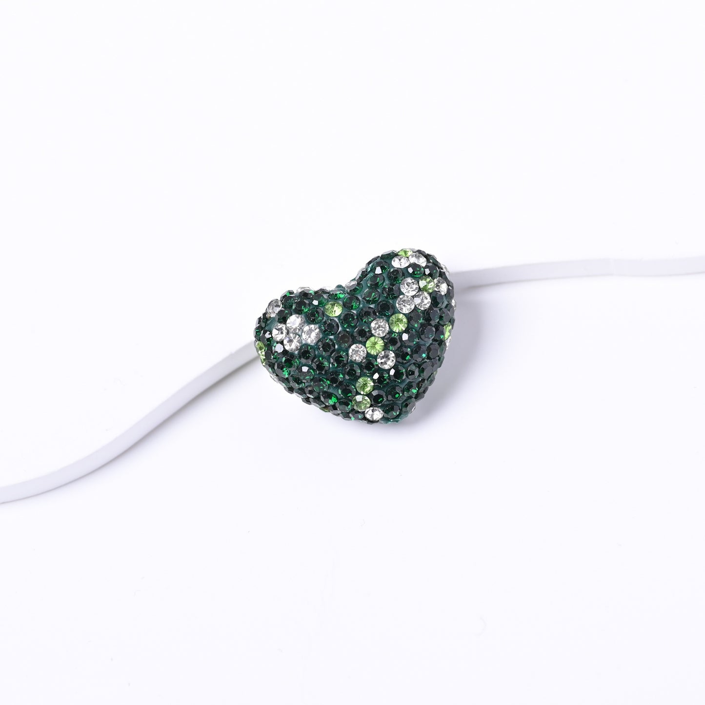 19X24MM Polymer Clay Heart-Shaped Diamond Ball Clay Beads