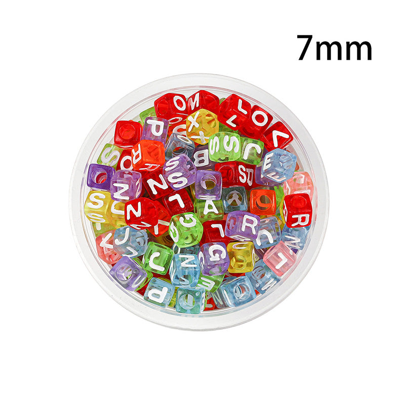 50 kinds Acrylic scattered beads English letters