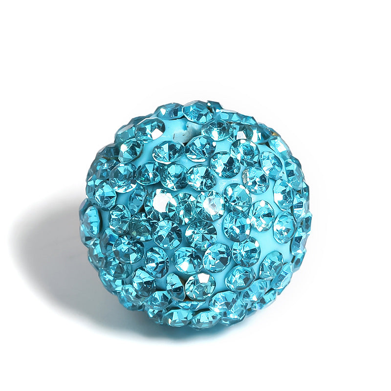 16mm Colored Rhinestone Soft Clay Beads