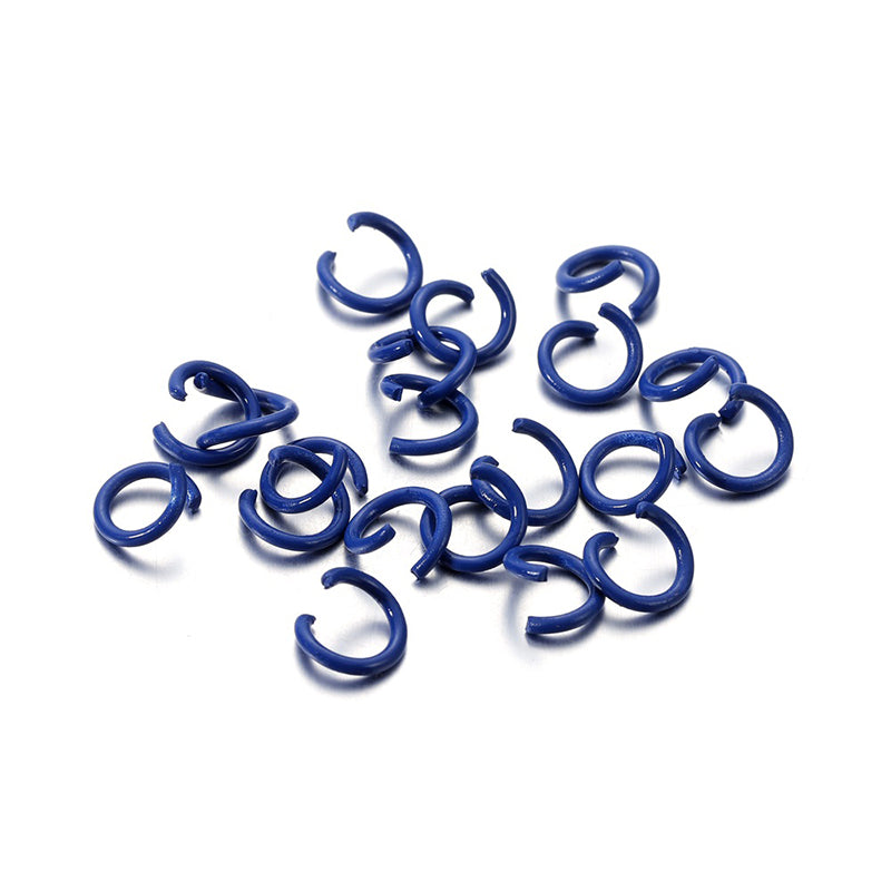 100 pcs 1.2*8mm keychain DIY accessories material macaron color paint open ring connecting ring