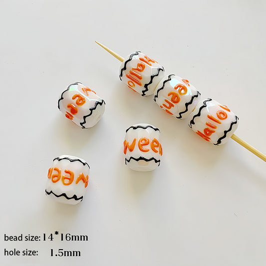 Halloween Series Acrylic Cylinder Beadable Beads