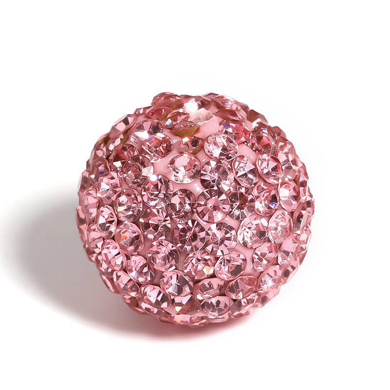 16mm Colored Rhinestone Soft Clay Beads