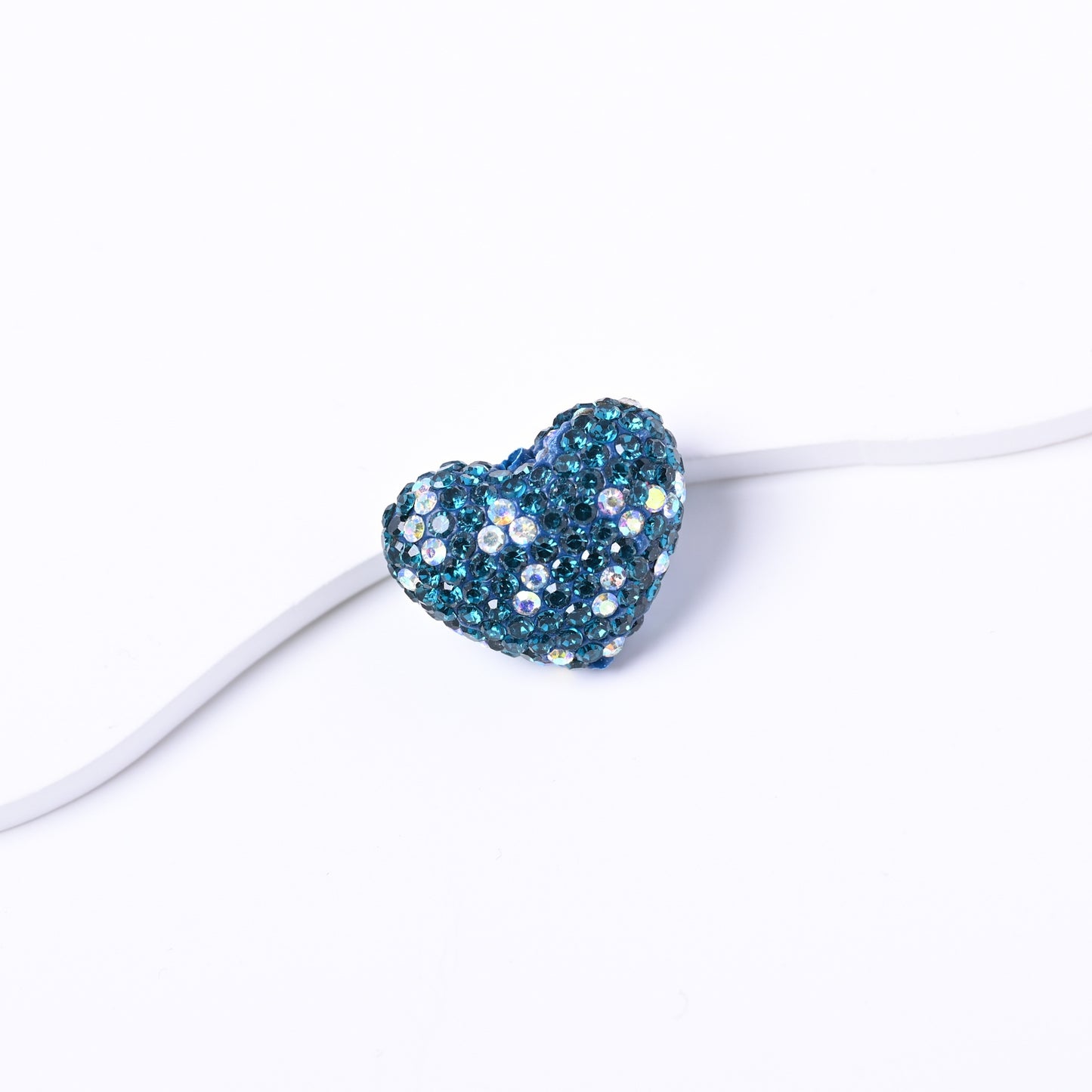 19X24MM Polymer Clay Heart-Shaped Diamond Ball Clay Beads