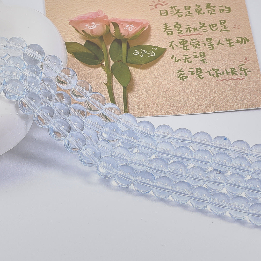 50 pcs Colored glass imitation crystal beads