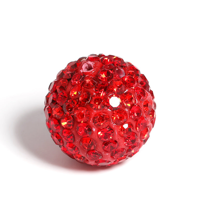 16mm Colored Rhinestone Soft Clay Beads