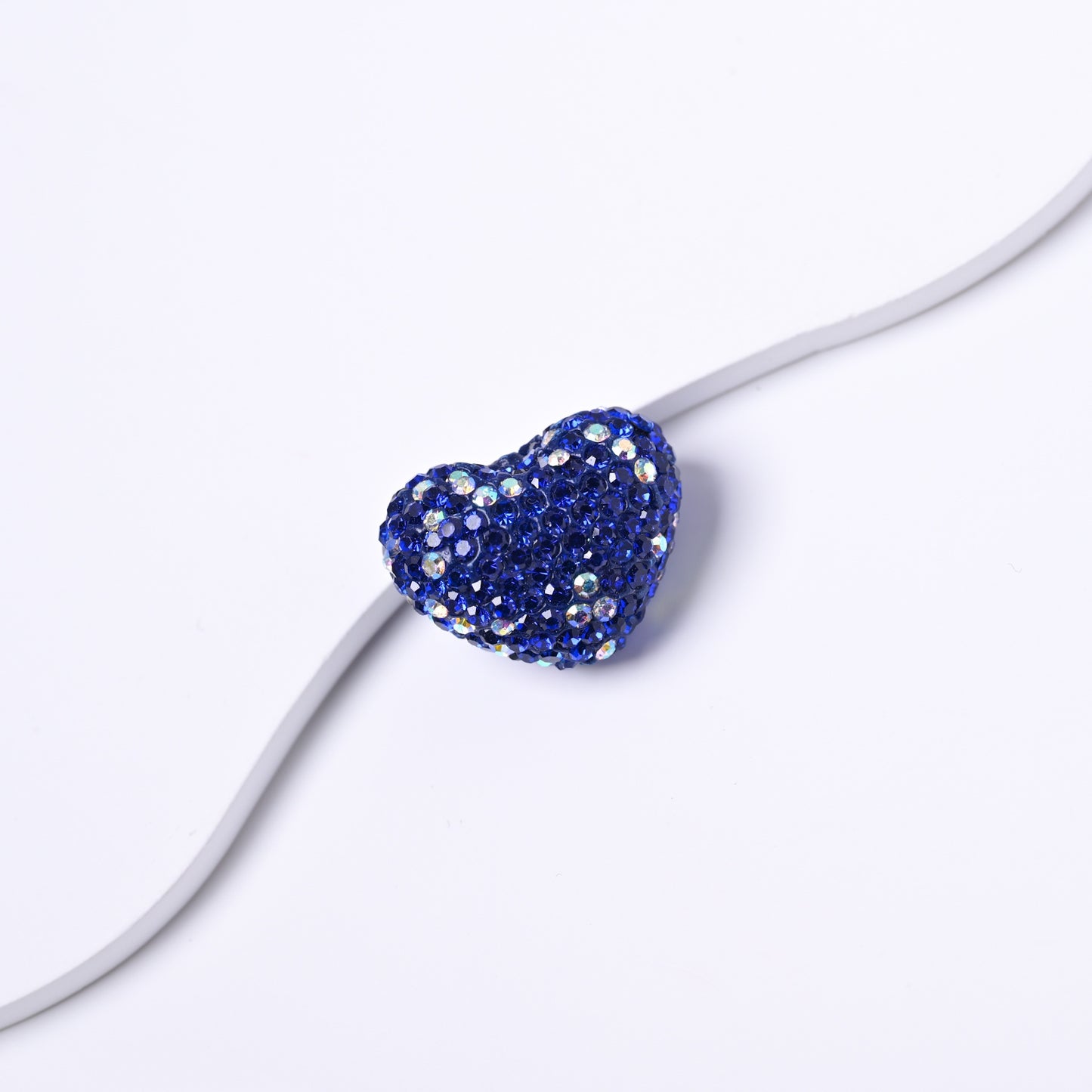 19X24MM Polymer Clay Heart-Shaped Diamond Ball Clay Beads