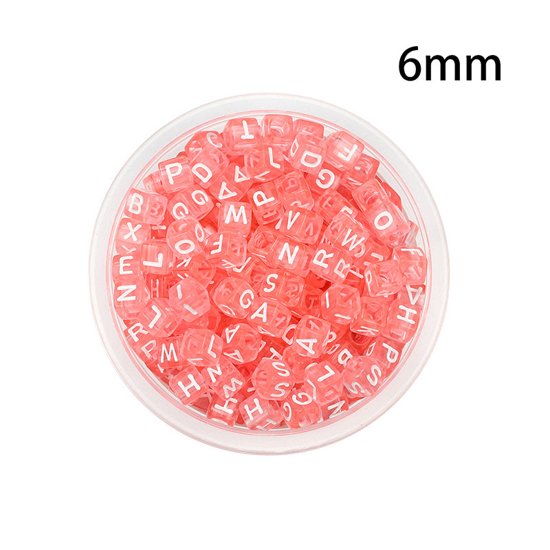 50 kinds Acrylic scattered beads English letters