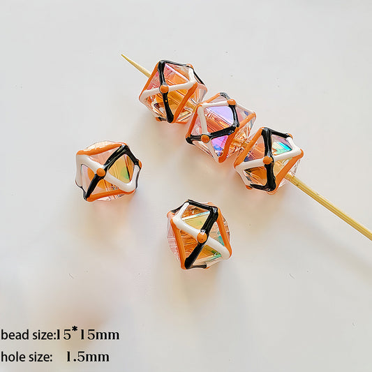 Halloween series acrylic beadable cube beads