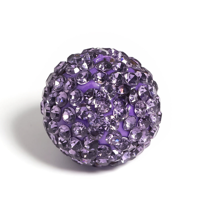 16mm Colored Rhinestone Soft Clay Beads