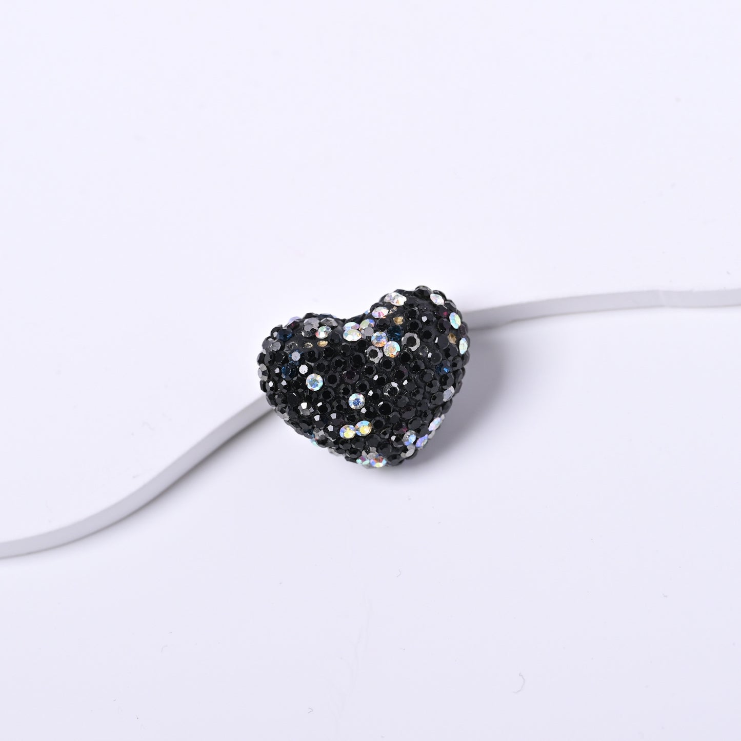 19X24MM Polymer Clay Heart-Shaped Diamond Ball Clay Beads