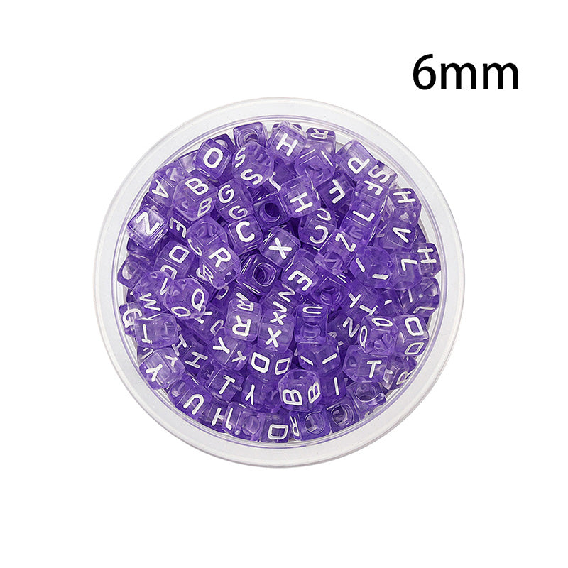 50 kinds Acrylic scattered beads English letters