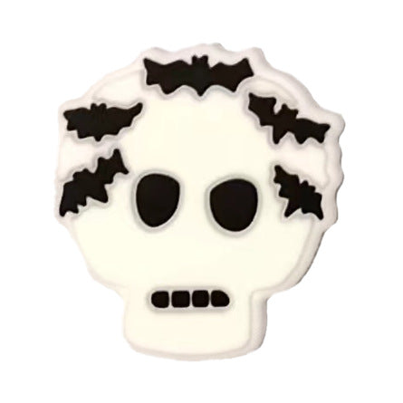 Halloween Series Silicone Focal Beads-bat skull