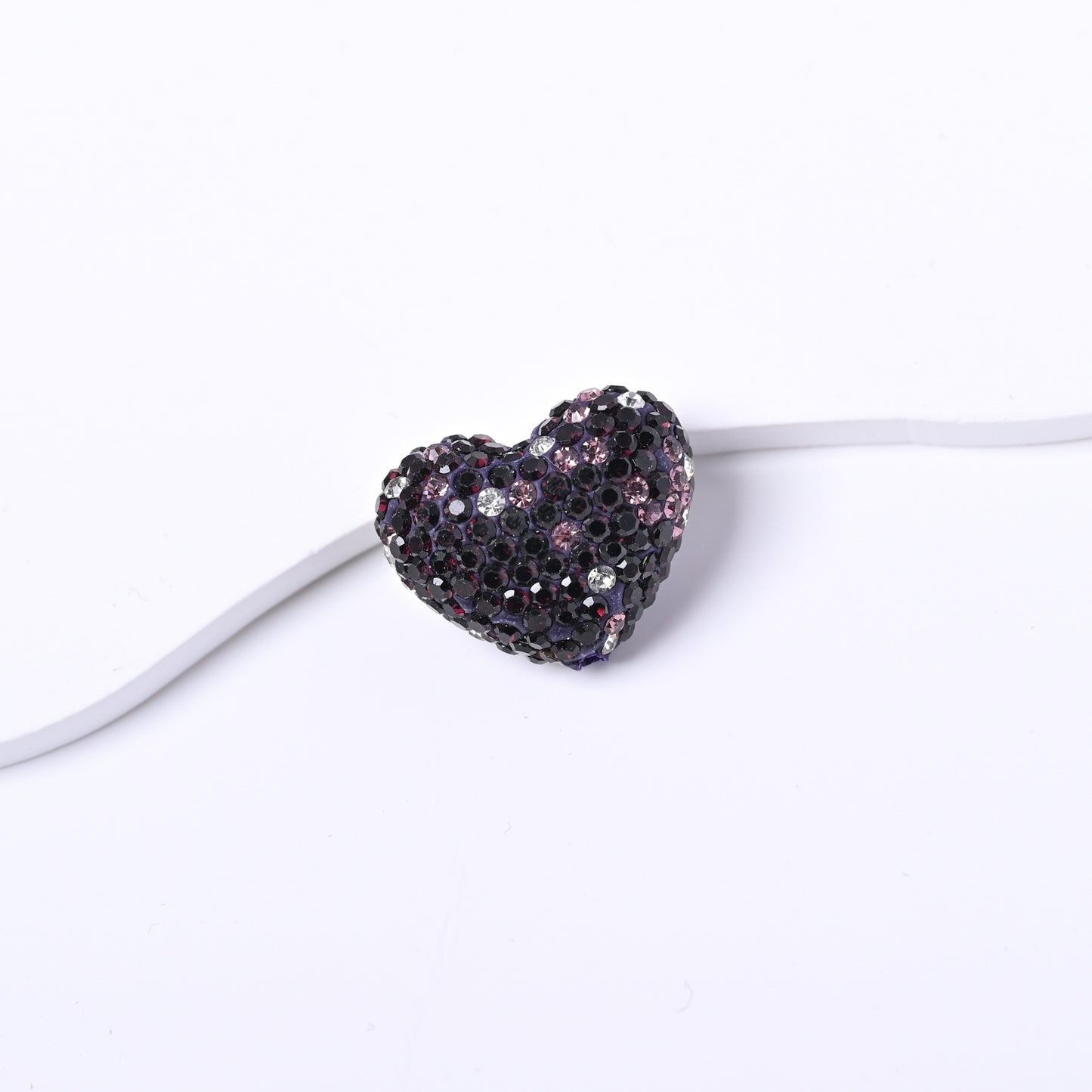 19X24MM Polymer Clay Heart-Shaped Diamond Ball Clay Beads