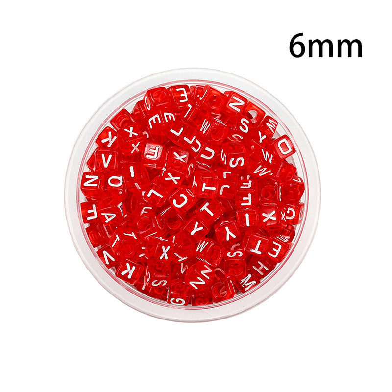 50 kinds Acrylic scattered beads English letters