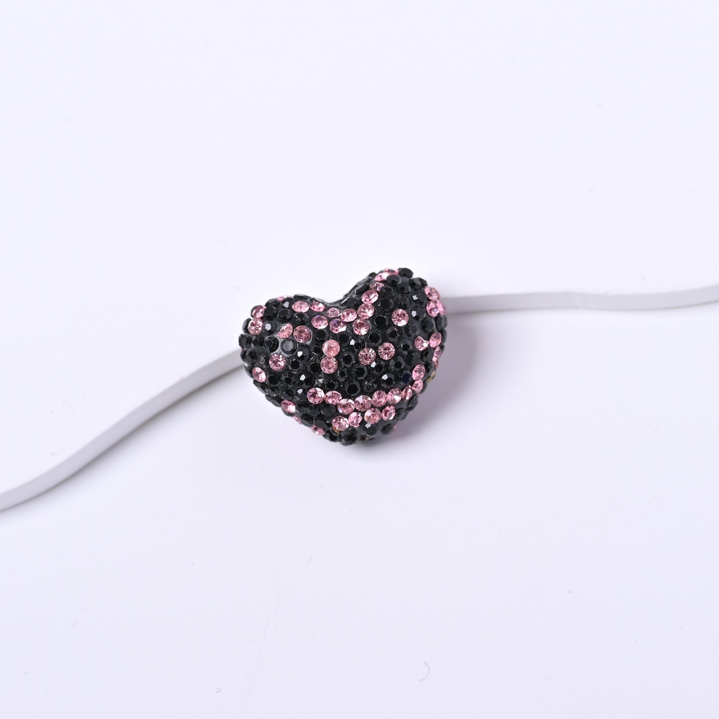 19X24MM Polymer Clay Heart-Shaped Diamond Ball Clay Beads