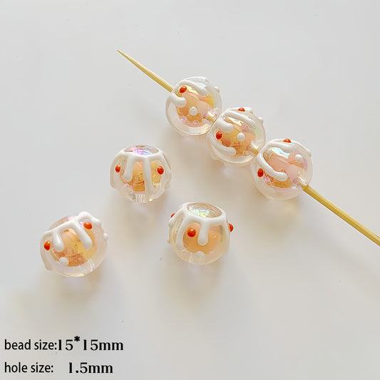 Halloween series acrylic beadable round beads