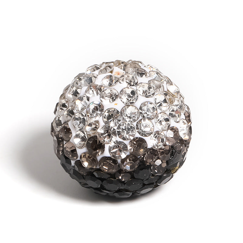 16mm Colored Rhinestone Soft Clay Beads