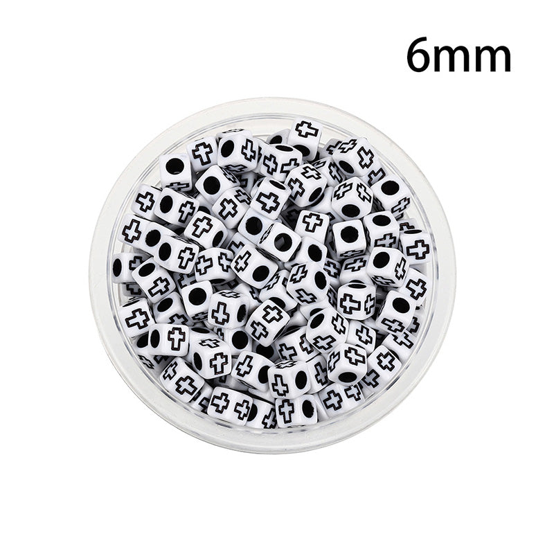 50 kinds Acrylic scattered beads English letters