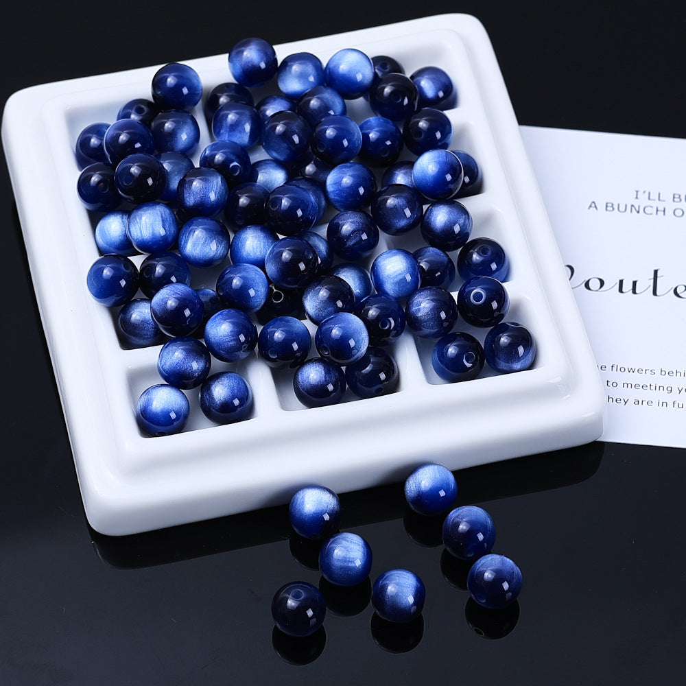 Two-color gilded cat's eye imitation starry sky quicksand round beads