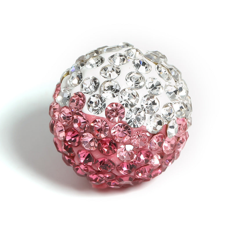 16mm Colored Rhinestone Soft Clay Beads