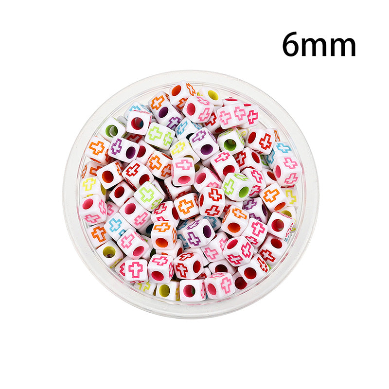 50 kinds Acrylic scattered beads English letters