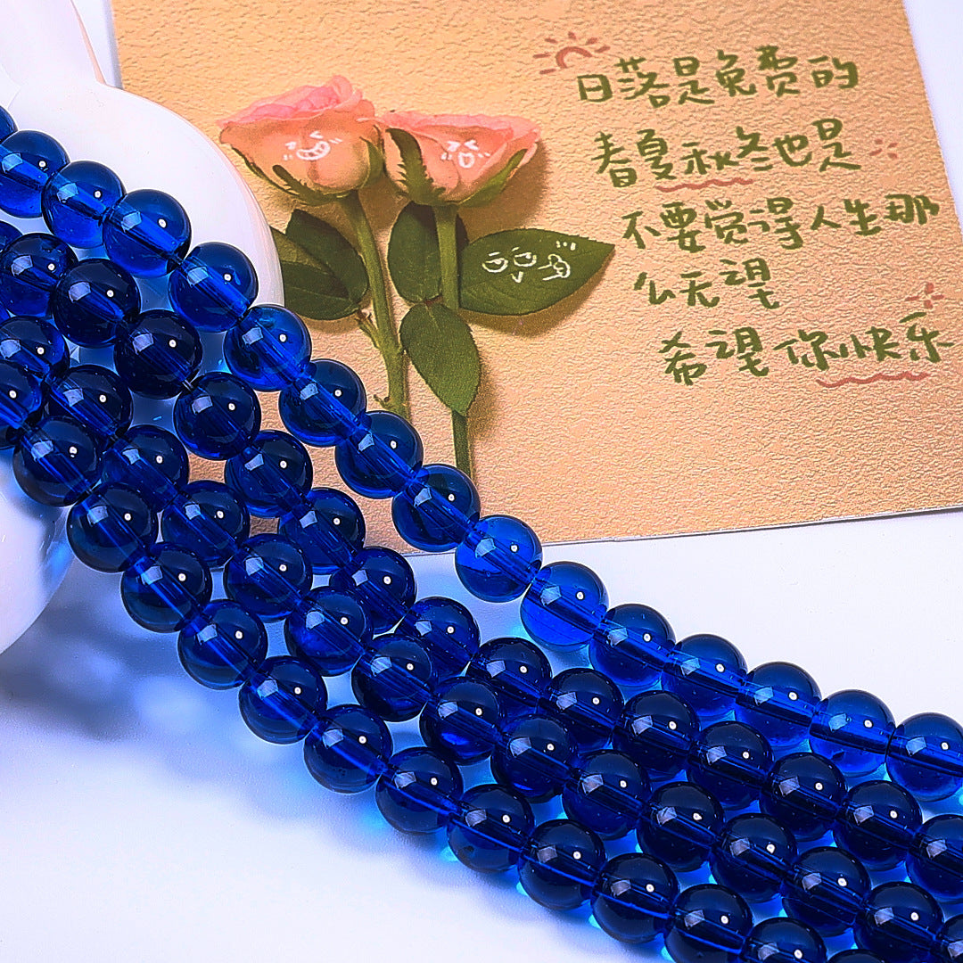 50 pcs Colored glass imitation crystal beads