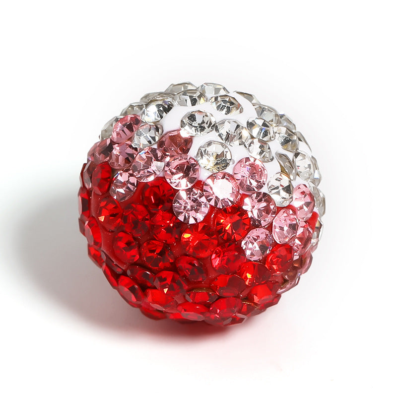 16mm Colored Rhinestone Soft Clay Beads