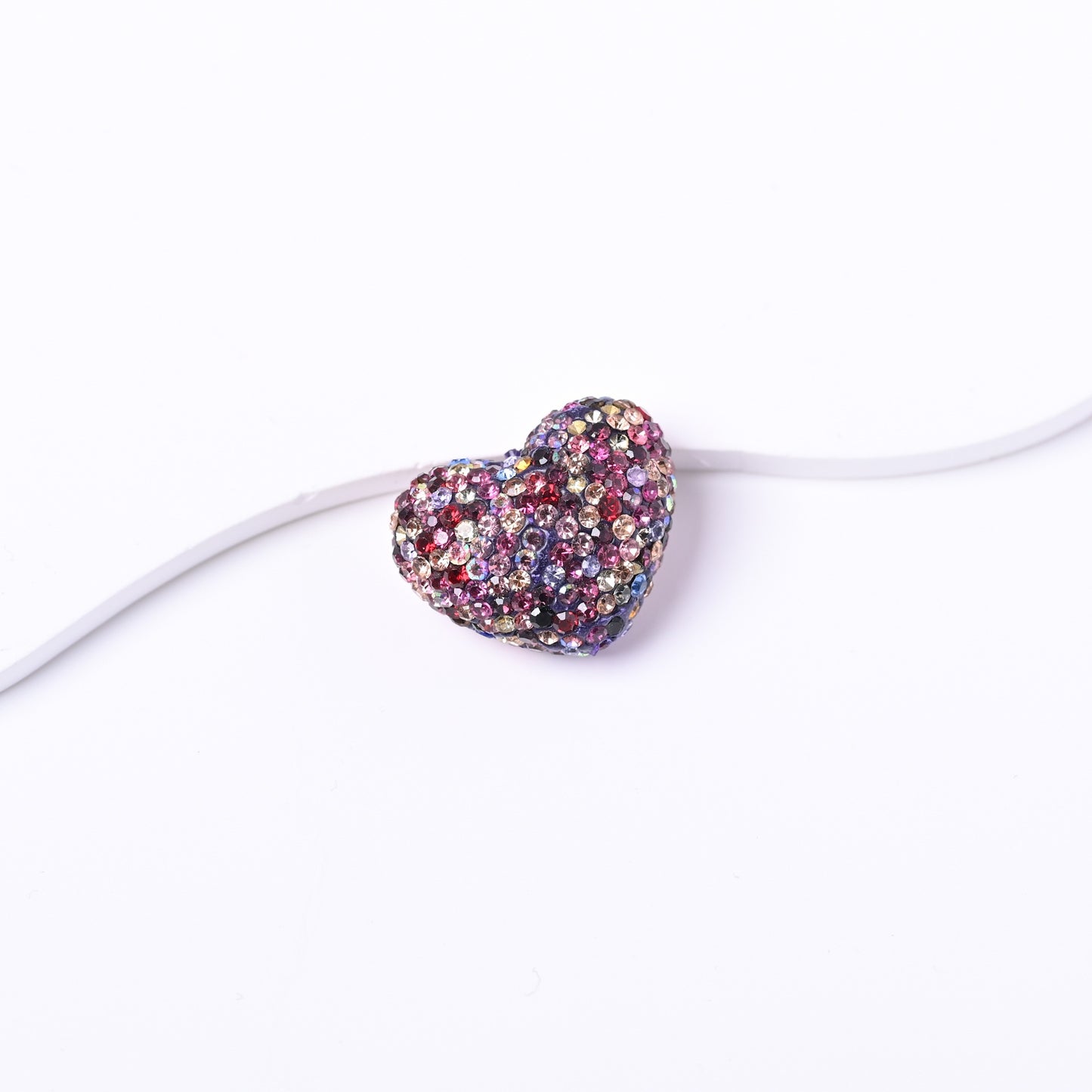 19X24MM Polymer Clay Heart-Shaped Diamond Ball Clay Beads
