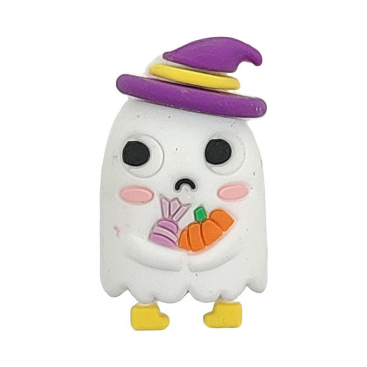 Halloween Series Silicone Focal Beads-ghost