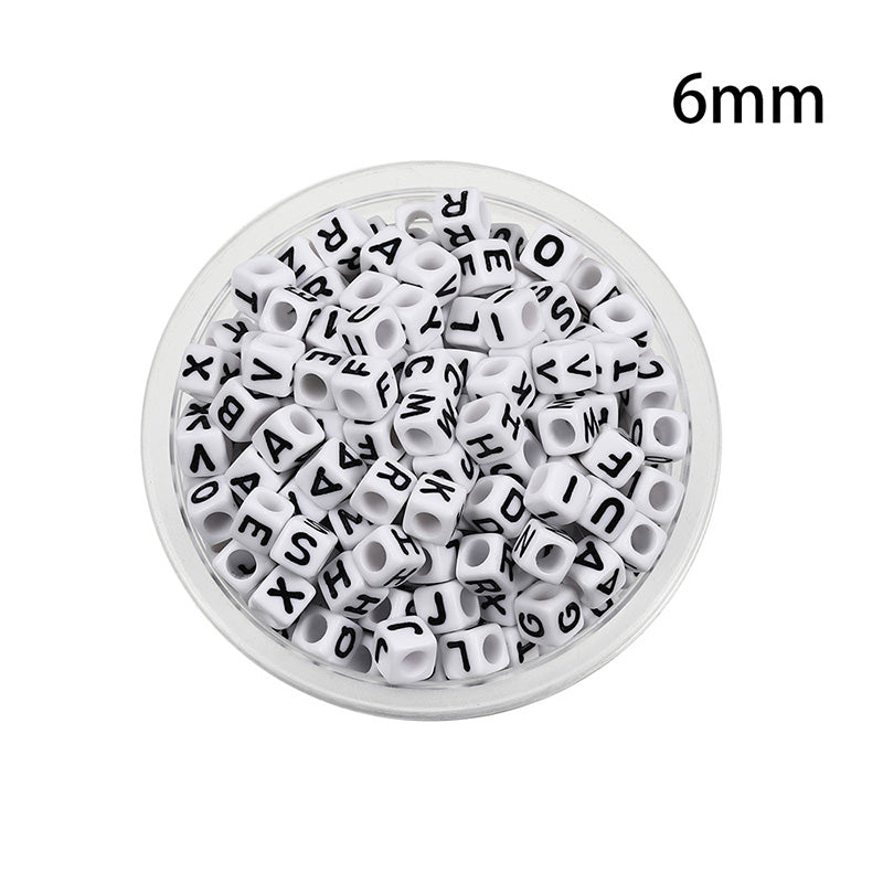 50 kinds Acrylic scattered beads English letters
