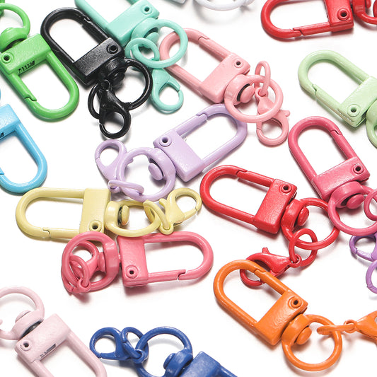 Color paint zinc alloy lobster buckle key ring iy bag key ring doll pendant metal accessories