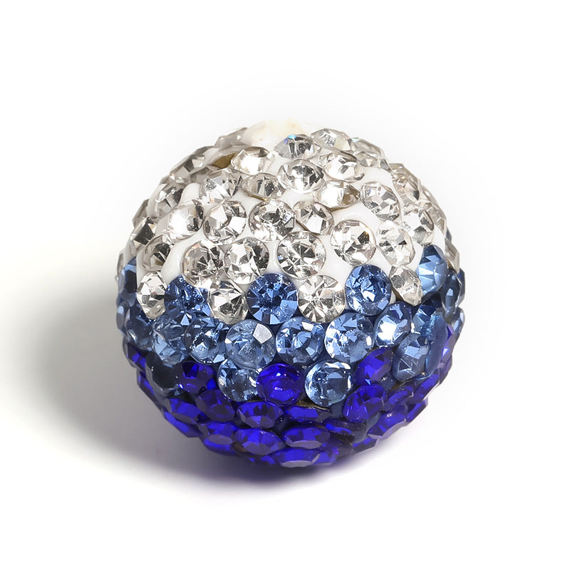 16mm Colored Rhinestone Soft Clay Beads