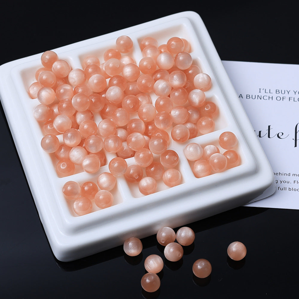 Two-color gilded cat's eye imitation starry sky quicksand round beads