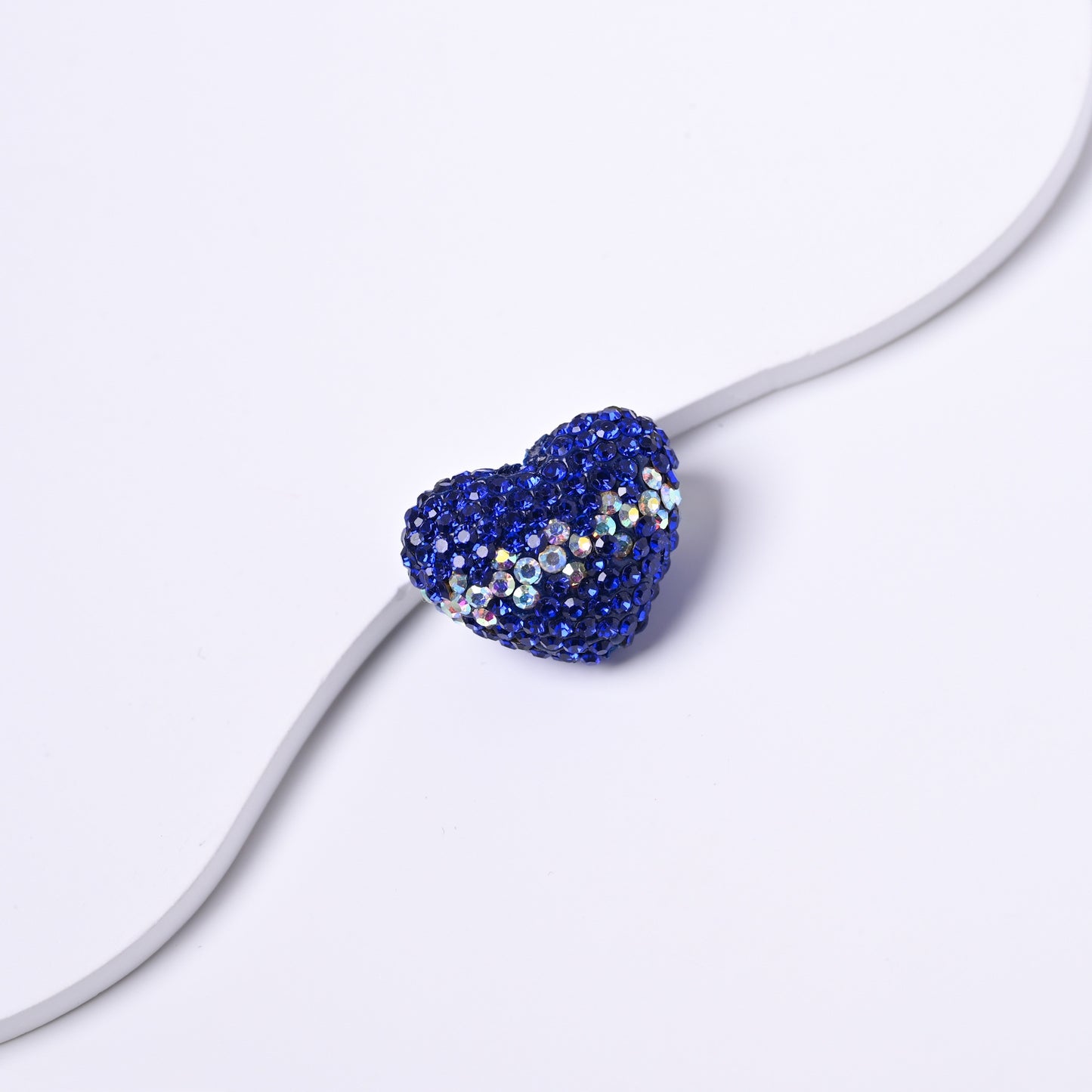 19X24MM Polymer Clay Heart-Shaped Diamond Ball Clay Beads