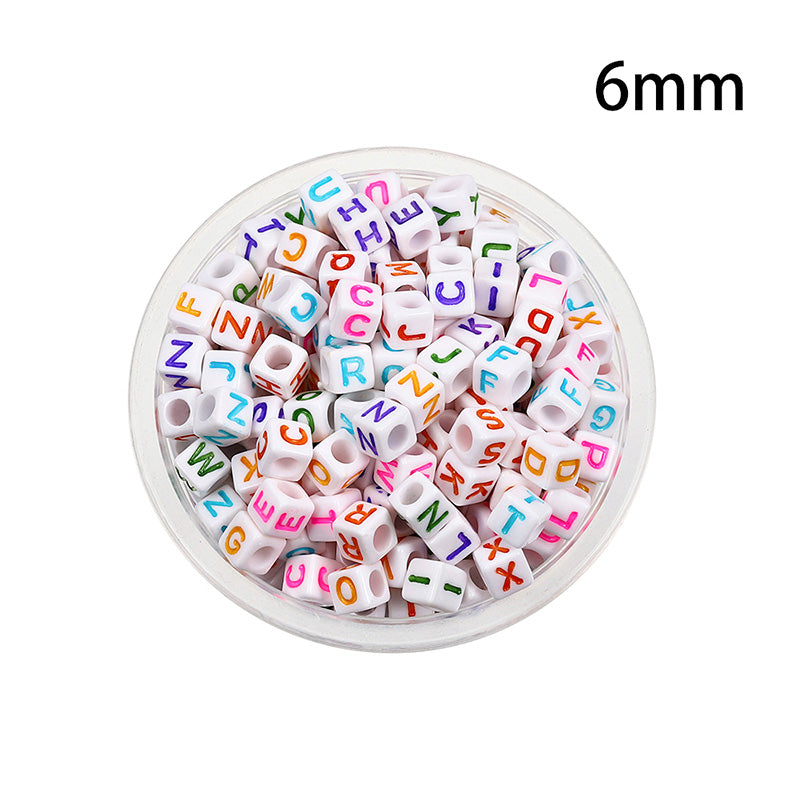 50 kinds Acrylic scattered beads English letters