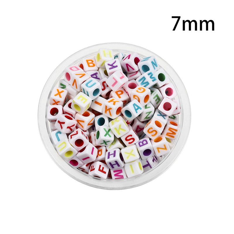 50 kinds Acrylic scattered beads English letters