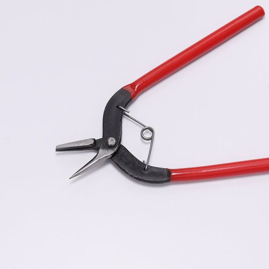 Large red single-sided needle-nose pliers