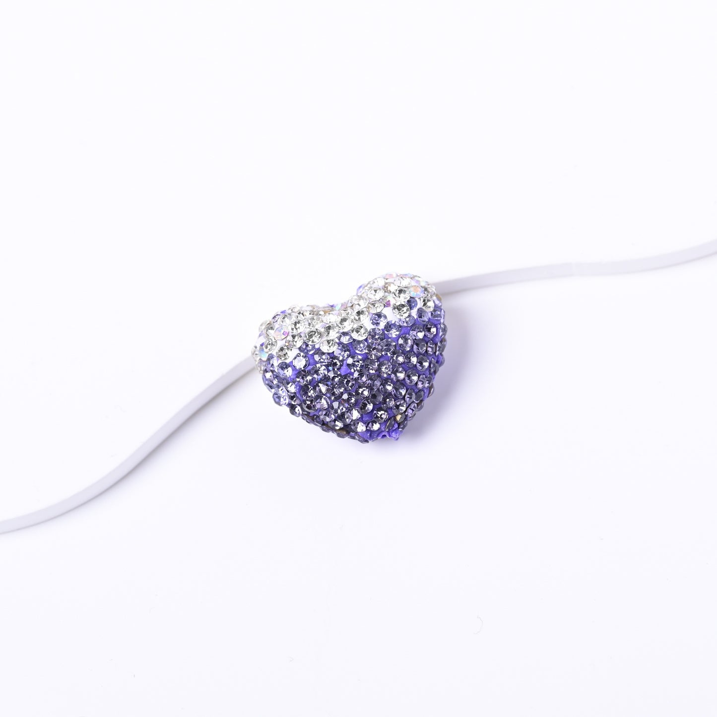 19X24MM Polymer Clay Heart-Shaped Diamond Ball Clay Beads